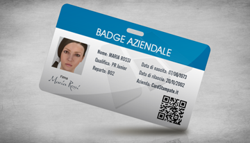 BADGE AZIENDALE CON QR CODE E ASOLA